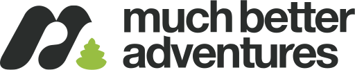 Much Better Adventures logo, linking to glowing reviews of wildlife tracking and rewilding experiences in Romania’s Tarcu Mountains